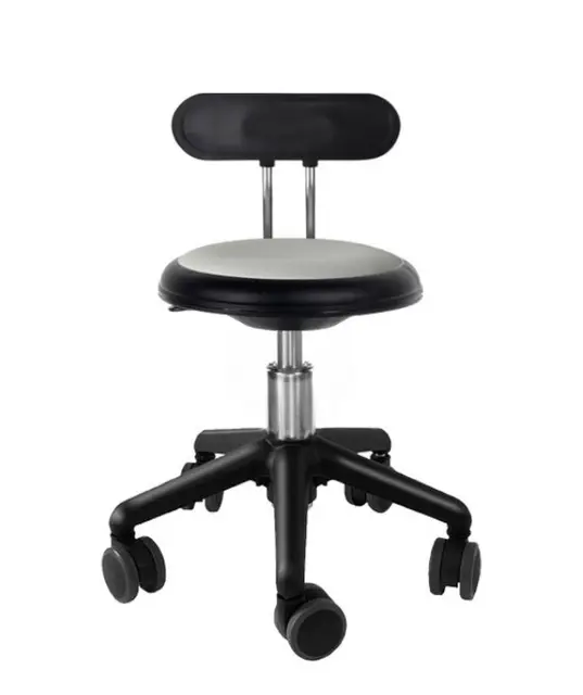 Ava pedagogstol med rygg grå Ø31 x H30-38 cm 