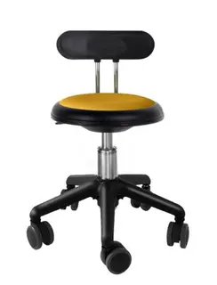 Ava pedagogstol med rygg gul Ø31 x H30-38 cm