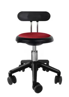 Ava pedagogstol med rygg rød Ø31 x H30-38 cm
