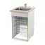 Benk med vask hvit B60 x D80 x H90 cm
