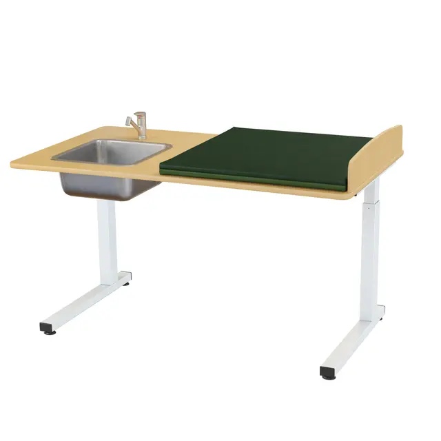 Ella stellebord m/vask venstre side bjør B140 x D80 x H57-110 cm 