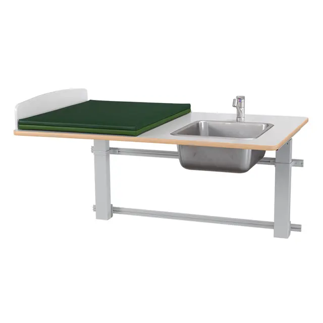 Ella vegghengt stellebord m/vask hvit B120 x D80 x H57-110 cm 