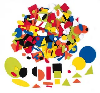 Geometriske former i filt 500 stk