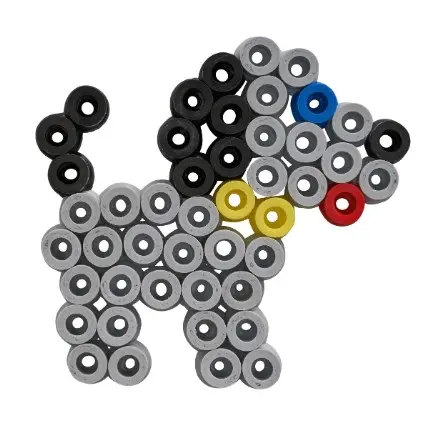Maxi rørperler sett med brett 3000 stk