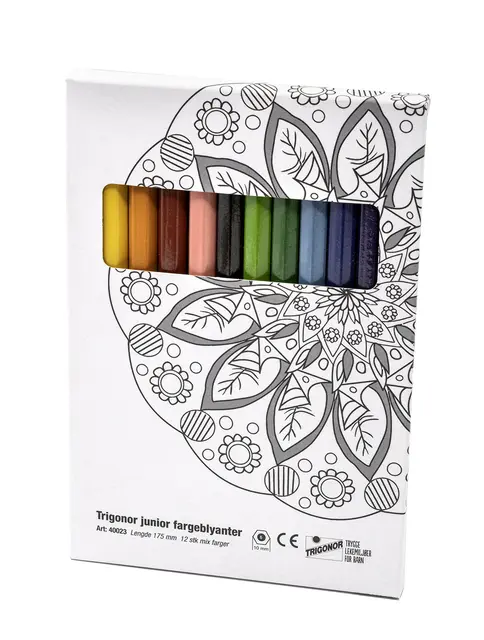Trigonor Junior fargeblyanter mix Ø10 mm, 12 stk 