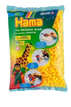 Midiperler gul 3000 stk 