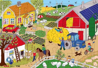 Puslespill bondegård 40 brikker