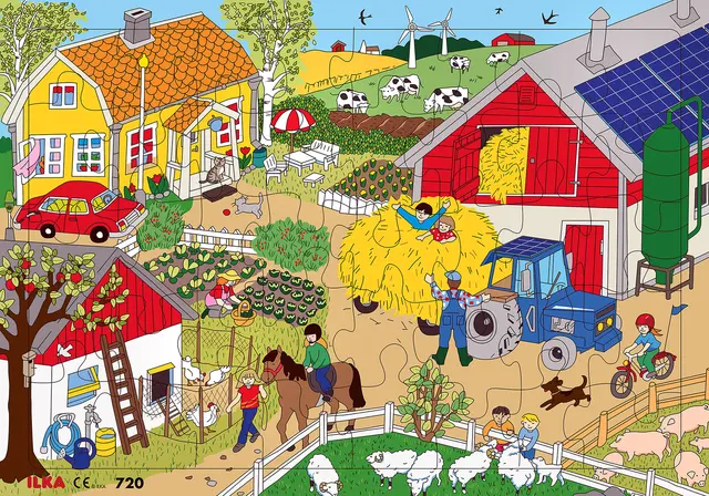 Puslespill bondegård 40 brikker 