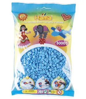 Midiperler lys blå 3000 stk