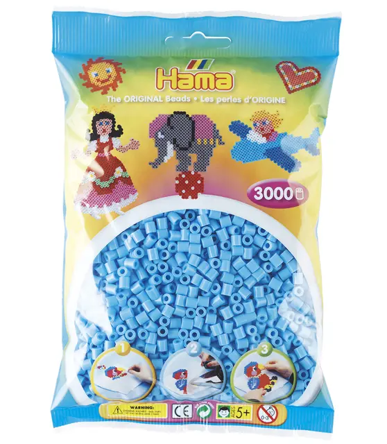 Midiperler lys blå 3000 stk 