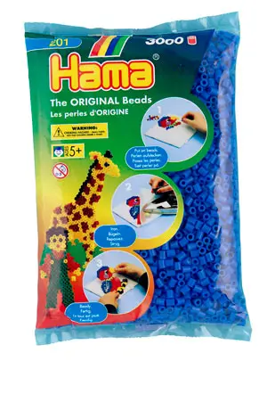 Midiperler blå 3000 stk 