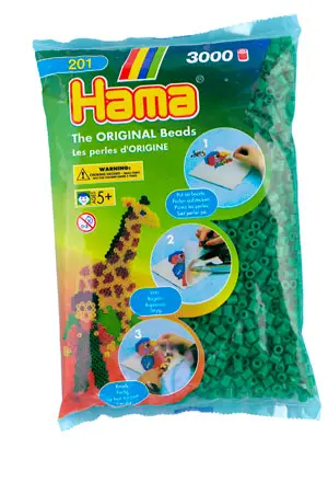 Midiperler grønn 3000 stk 