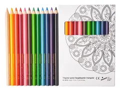 Trigonor trekantede fargeblyanter mix &#216;10 mm, 12 stk