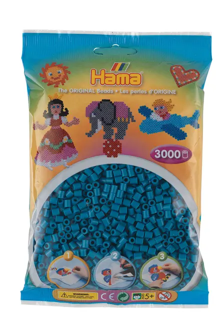 Midiperler petrol 3000 stk 