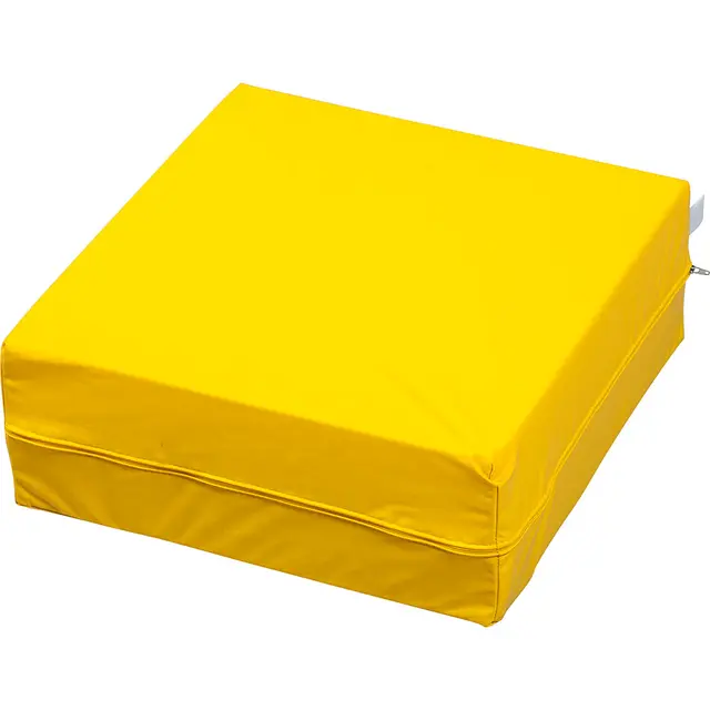 Kulør byggekloss firkant bomull gul L40 x B40 x H15 cm 