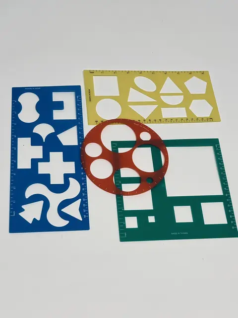 Gemometriske plansjer 4 stk 