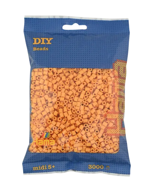Midiperler lys oransje 3000 stk 
