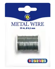 Metalltråd sølv Ø0,3 mm, 25 m