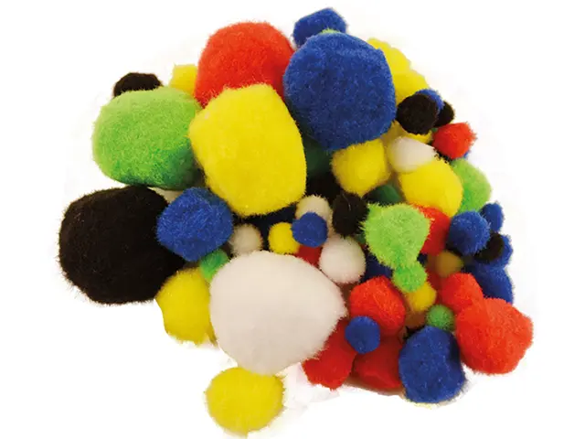 Pompons mix Ø15-45 mm, 300 stk 