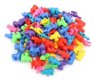 Plastperler dyr Ø20-25 mm, 500 g