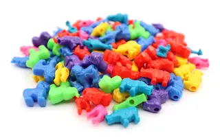 Plastperler dyr Ø20-25 mm, 500 g
