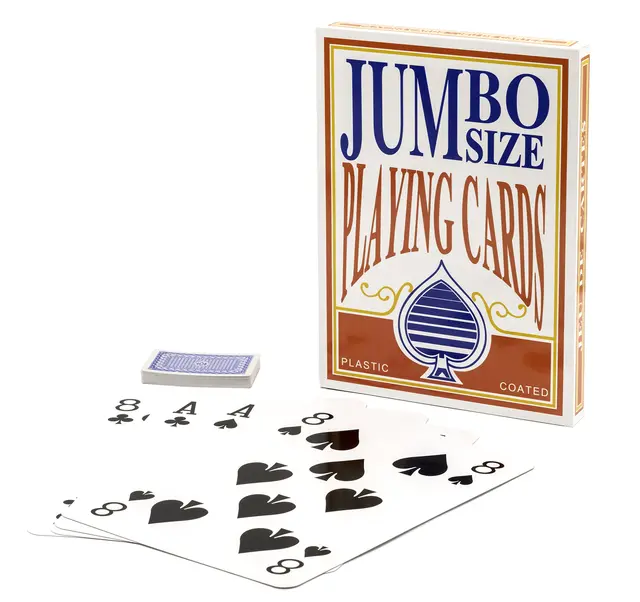 Mega kortstokk 28 x 21 cm 52 kort 