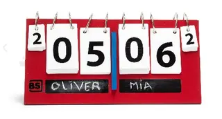 Poengtavle L30 x B15 x H11 cm