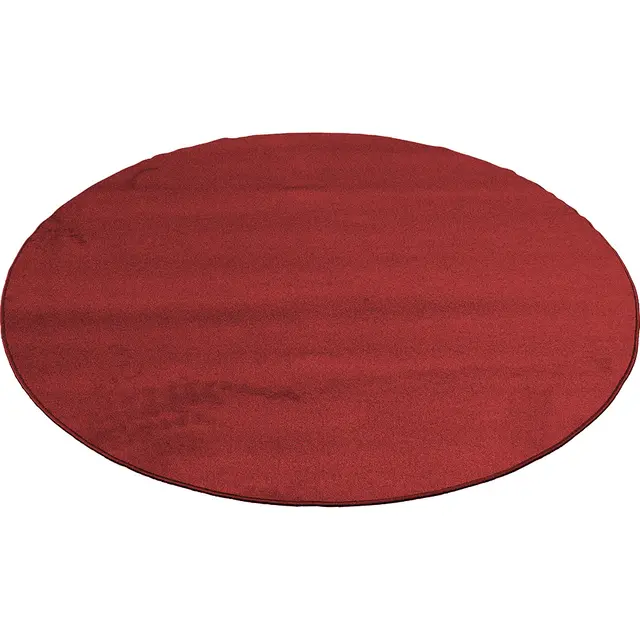 Tea teppe ensfarget rød Ø250 cm 