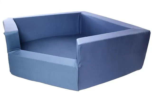 Saga hjørnekosekrok denimblå L160 x B160 x H45/65 cm 