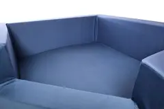 Saga hjørnekosekrok denimblå L160 x B160 x H45/65 cm