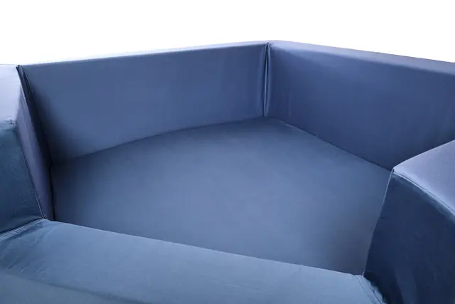 Saga hjørnekosekrok denimblå L160 x B160 x H45/65 cm 