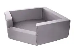 Saga hjørnekosekrok lys grå L160 x B160 x H45/65 cm