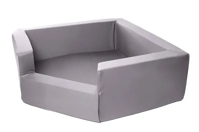 Saga hjørnekosekrok lys grå L160 x B160 x H45/65 cm 