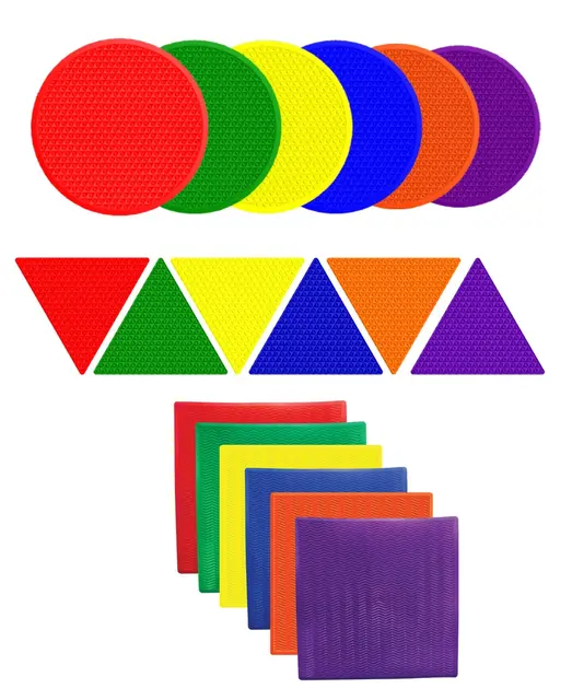 Markeringsplater geometriske former 18 deler 