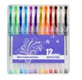 Glitterpenner &#216;0,1 mm, 12 stk