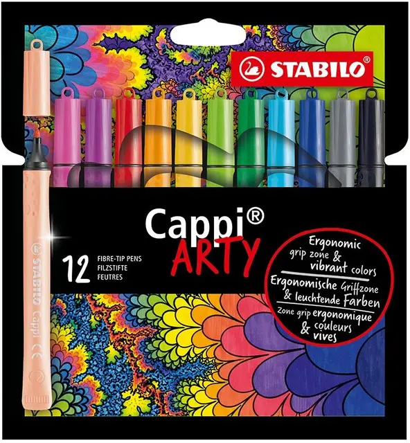 Stabilo Arty cappi tusjer 12 stk 