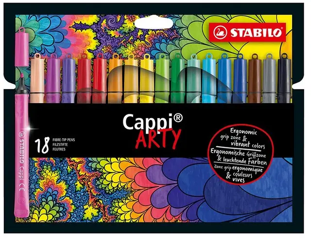 Stabilo Arty cappi tusjer 18 stk 