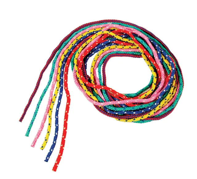 Hoppetaupakke tofarget L300 cm, 6 stk 