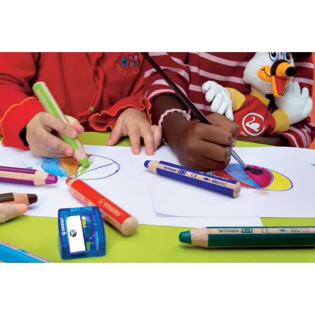 Stabilo Woody 3 in1 Ø16 mm, 6 stk + spisser 