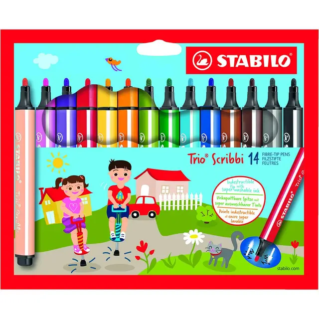 Stabilo ergonomiske tusjer 14 stk 