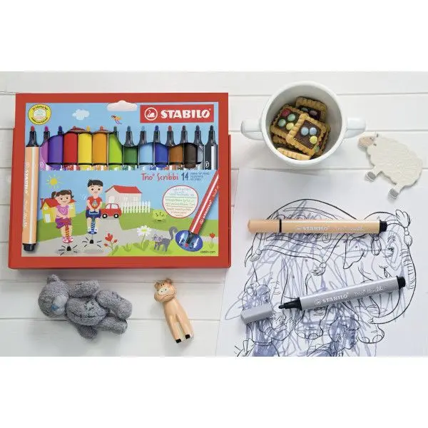 Stabilo ergonomiske tusjer 14 stk 