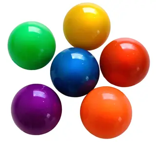 Sjonglørballer plast Ø7 cm, 6 stk