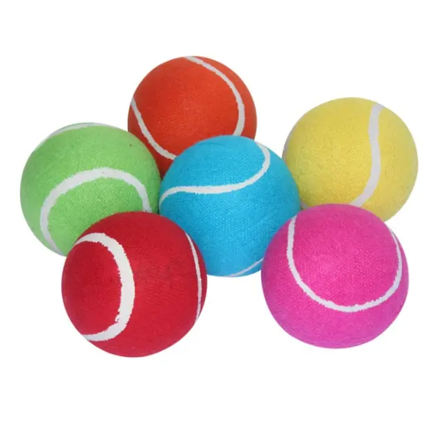 Tennisballer fargede Ø65 mm, 6 stk 