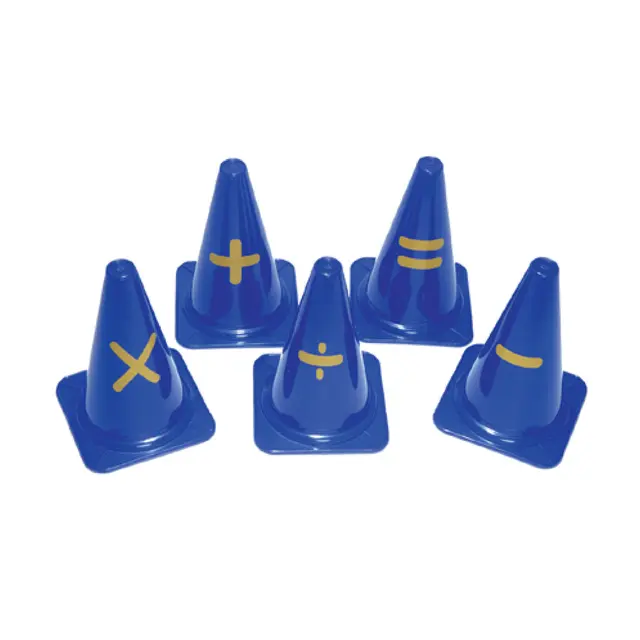 Kjegle med matematikksymboler H23, 5 stk 