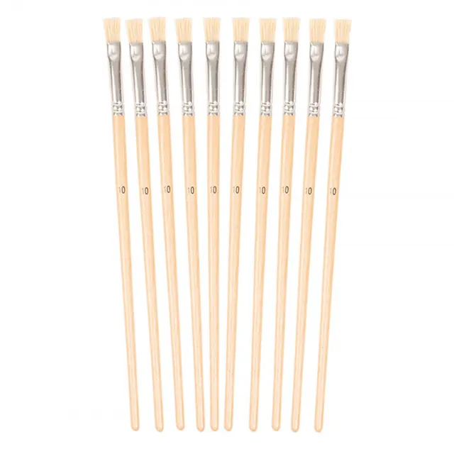 Pensel svinebust flat nr 10 10 stk 