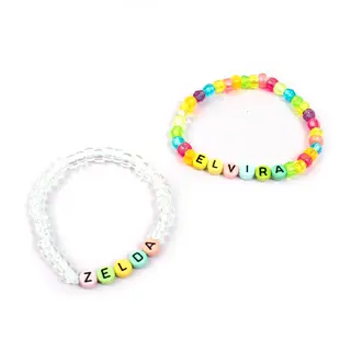 Bokstavperler pastell Ø6,5 mm