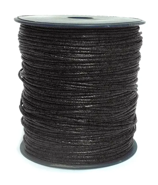 Smykkesnor syntetisk skinn sort Ø1,5 mm 