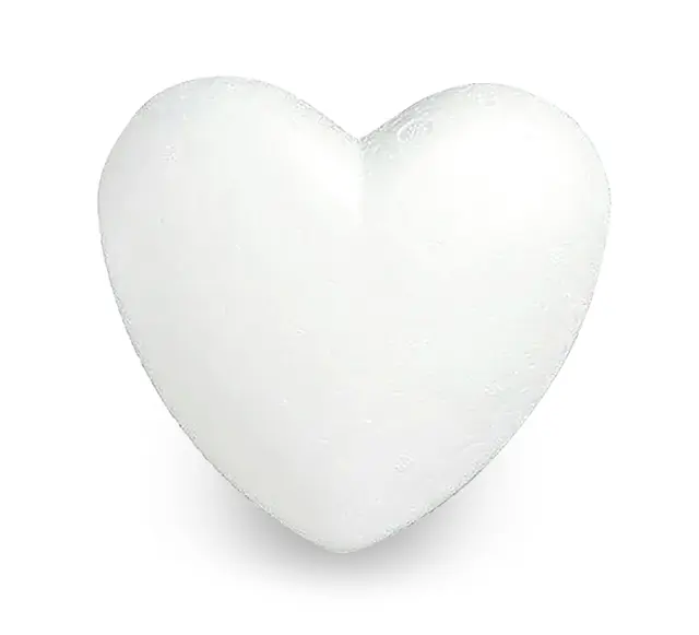 Isoporhjerte 80 mm, 25 stk 