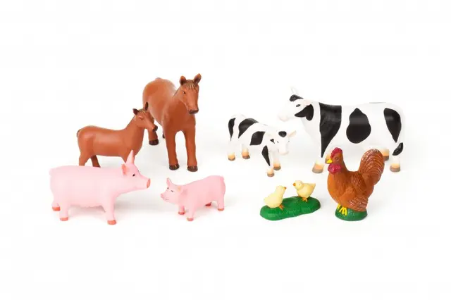 Bondegårdsdyr myke Sett 8 stk 