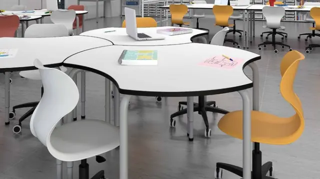 Os elevstol M m/hjul Lys grå H40-51 cm 